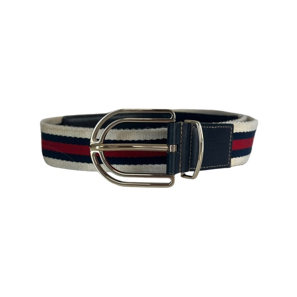 Gucci Web Stripe Canvas Belt - Picture 1 of 6